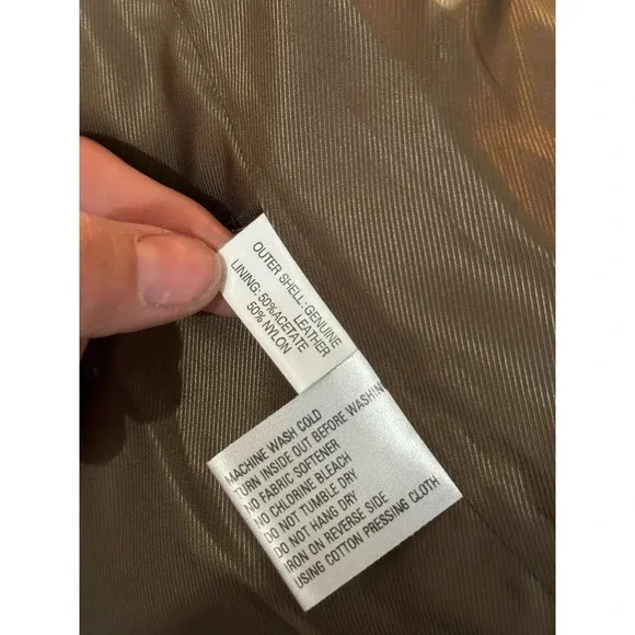 Isabella Bird Brown Genuine suede Leather Button Front Trench Coat Size XS - Picture 5 of 10